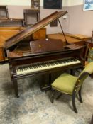 A Monington & Weston baby grand piano in a mahogany case - APHA Reg No: D4EL8QGX
