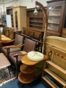 A mid century Barget cocktail bar together with a retro occasional table. (2). S/D