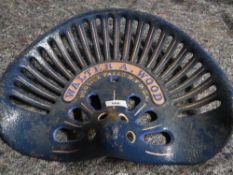 A Walter & Wood cast iron tractor seat - possible reproduction