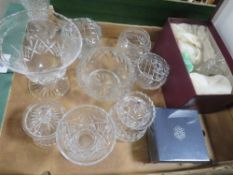 Two trays of assorted ceramics and glass