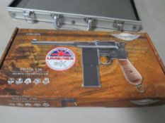 A boxed Umarex C96 Selbstladepistole CO2 air gun in hard shell carry case