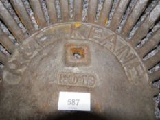 An R & F Keane cast iron tractor seat - possibly reproduction