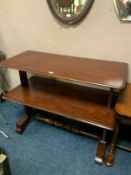 A 19th century mahogany two tier serving buffet H 96 cm W 120 cm