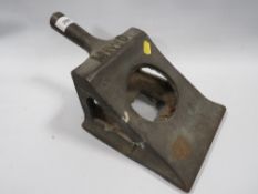An original vintage Midland Red bus wheel chock