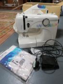 A boxed Lervia sewing machine