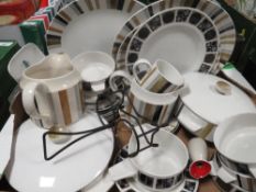 A tray of retro Midwinter dinnerware