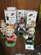 Five assorted Carlton ware limited edition figures consisting of spice girl, footballer,