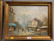 Burnett - A Parisian impressionist oil on canvas 30 x 39 cm