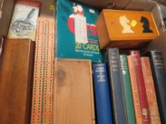 A small quantity of collectables to include two boxed chess sets, cribbage board etc.