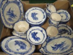 A tray of Royal Doulton Norfolk tea and dinnerware
