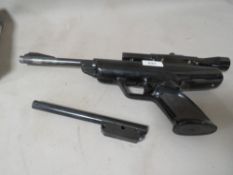 A BSA .177 Air rifle and scope together with spare barrel