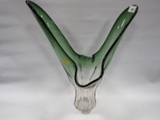 A studio / art glass freeform style vase