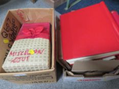 A small stamp collection together with empty stamp albums etc.