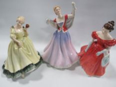 Three Royal Doulton figurines consisting of 'June', 'Winsome' and 'Paula' (3)