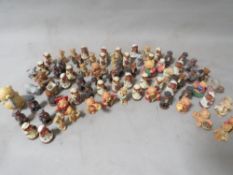 A small tray of assorted Cherished Teddies figures