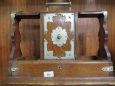 An oak tantalus stand - no key / bottles