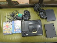 A Sega Megadrive with games & controllers