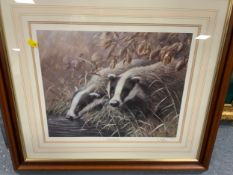 A collection of assorted pictures and prints to include an Ian Nathan limited edition badger