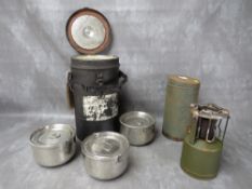 A 1640s / 50s MILITARY THERMOS FOOD CONTAINER, (of a type used in the field and by bomber crews),