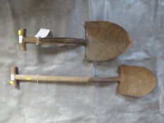 TWO BRITISH MILITARY SHOVELS, dated 1952 and 1981 (2)