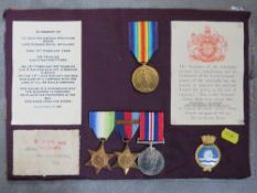 WW1 / WW2 CASUALTY MEDAL GROUP TO LT JOHN WHITCOMB RNVR, consisting of WW1 victory (Named to him