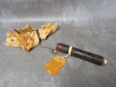 A WW2 GERMAN INERT K98 ILLUMINATION GRENADE, with original parachute, A/F