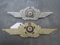 TWO LUFTWAFFE METAL CAP COCKADES (2)