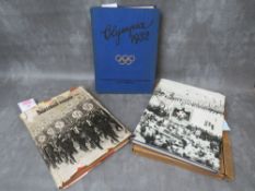 A WW2 GERMAN NSDAP PHOTO CARD BOOK, and a 1936 Olympics photocard book and 1932 Olympia book (3)