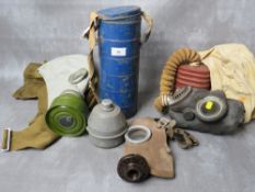 A WW2 ARP GAS MASK IN BAG, (with reissue markings to bag to HMP 1952), along with a 1970s Russian
