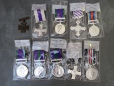 A COLLECTION OF REPLICA MEDALS, to include gallantry and campaign types (10)