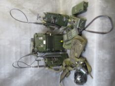 A COLLECTION OF MILITARY RADIO EQUIPMENT, consisting of a back pack model 5820-99-795-3356, a trench
