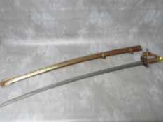AN 1840 PATTERN W. WALSCHEID SOLINGEN CAVALRY SABRE, (of the type imported to America and in use