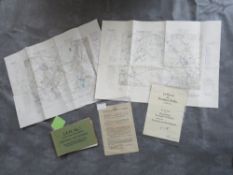 THREE GERMAN WW2 1941 DATED TARGET MAPS OF WALSALL, along with German interest ephemera