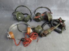 TWO PAIRS OF WWII RADIO HEADPHONES, marked 5965-99-100, the first dated 1939, the second 1940, the
