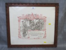 WW1 HONOURABLY DISCHARGED CERTIFICATE, named to G8345 Private William Tranter, 3rd Battalion,