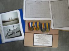 WWI MEDALS TO BROTHER & SISTER, consisting of 1914/15 star trio to 2 Lieutenant William