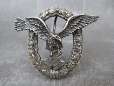 A WWII LUFTWAFFE PILOTS AWARD BADGE