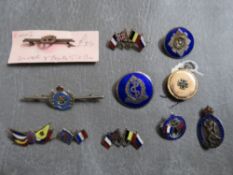 SWEETHEART BROOCHES FOR - RAMC, Royal Signals, Scots Guards, Royal Engineers (in silver & white