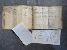 A BOUND COLLECTION OF ROYAL NAVY SERVICE PAPERS 1898-1926, relating to James B Nicholson (First