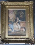 LATE 18TH / EARLY 19TH CENTURY BRITISH SCHOOL, study of The Honourable Mary Monckton and her dog