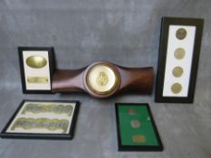 FOUR FRAMED VINTAGE COLLECTABLES, to include Cambrian & GW Railways interest, together with an RAF