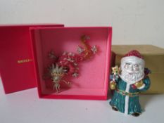 A BUTLER AND WILSON CHRISTMAS THEMED LIDDED TRINKET, in the form of a traditional Father Christmas -