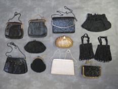 A COLLECTION OF EARLY TO MID 20TH CENTURY VINTAGE EVENING BAGS, various styles and periods, to