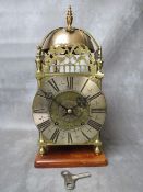 A LARGE 18TH CENTURY LANTERN CLOCK INSCRIBED JOHN MARTIN, LONDON, having a later 20th century
