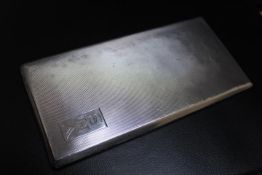 A LARGE AND HEAVY HALLMARKED SILVER CIGARETTE CASE BY W T TOGHILL & CO - BIRMINGHAM 1934, approx