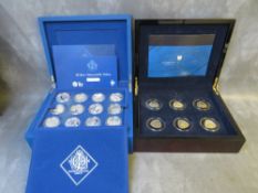 ROYAL MINT CASED SETS, consisting of 2006/7 Bermuda Shipwrecks (in gold highlighted silver), 2012/13