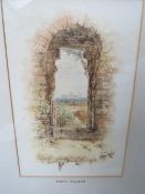 CIRCLE OF MYLES BIRKETT FOSTER (1825-1899), view through a window, watercolour, gilt framed and