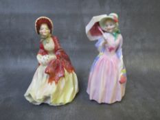 A ROYAL DOULTON 'MISS DEMURE' FIGURINE HN1402, and 'Her Ladyship' figure, HN1977 (2)