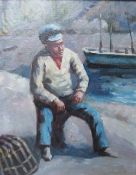 A. HAYWORD (XX). Modern British school, 'Fishermen St. Ives', signed and inscribed verso, oil on