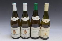 4 BOTTLES OF FRENCH WINES TO INCLUDE 2 BOTTLES OF DOMAINE DES BURDINES MACON-VILLAGES